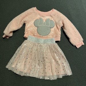Disney Pippa and Julie Minnie Top and Skirt set